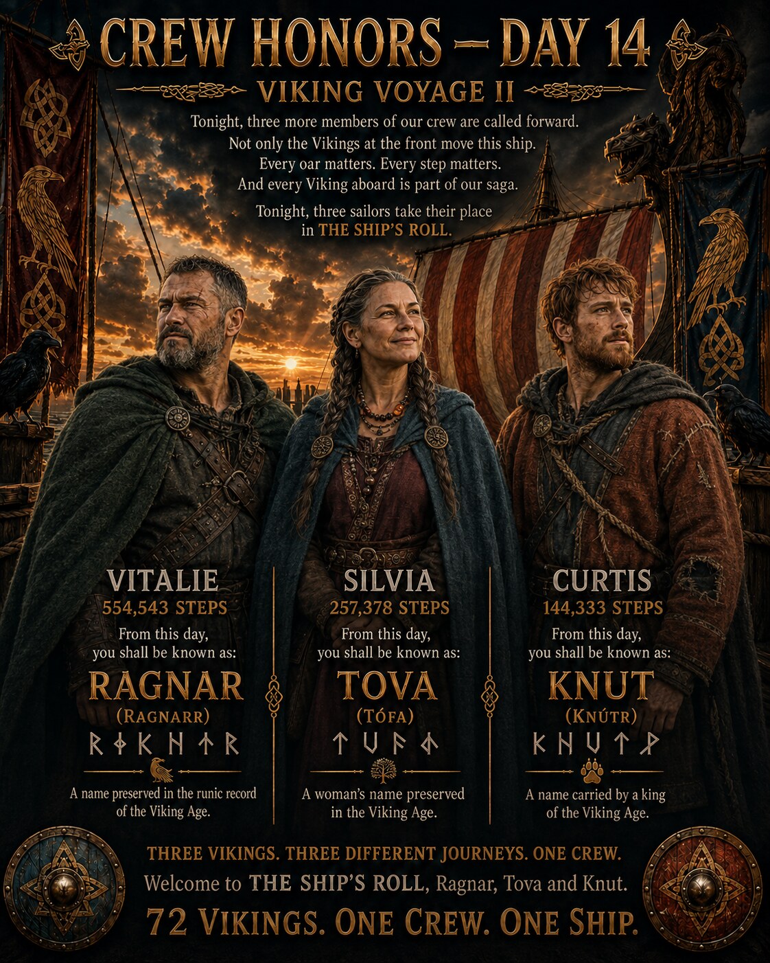 Day 14 Crew Honors