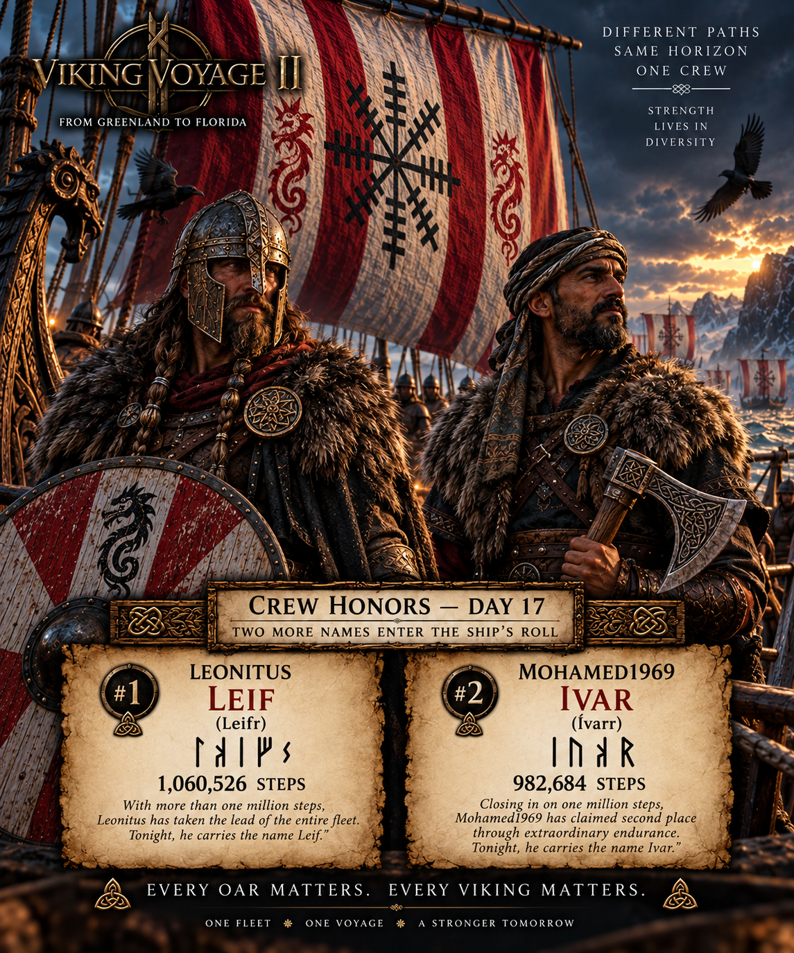 Day 17 Crew Honors