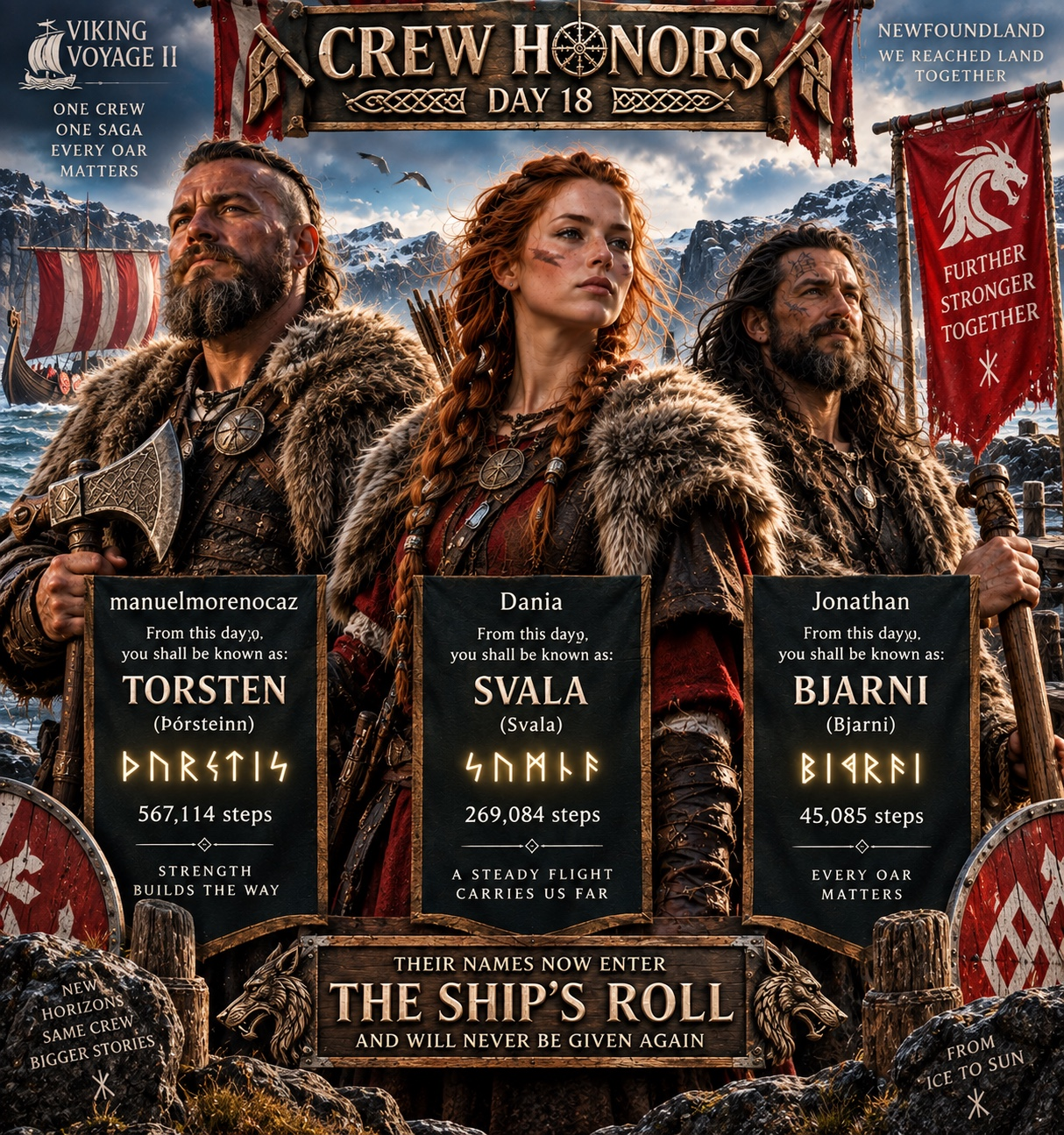 Day 18 Crew Honors