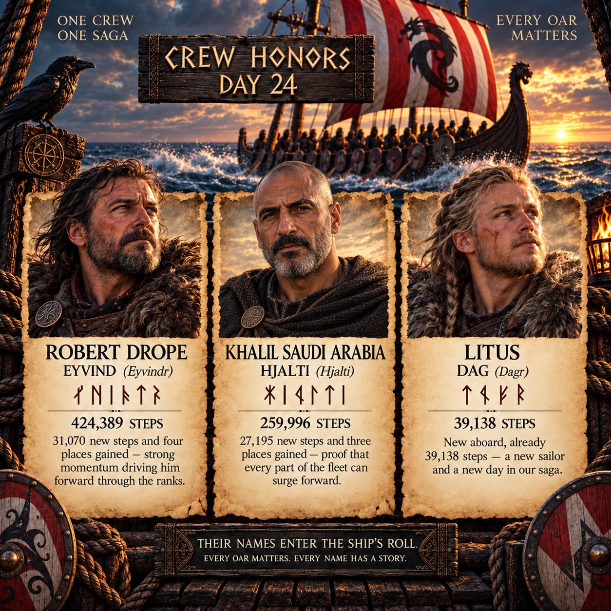 Day 24 Crew Honors